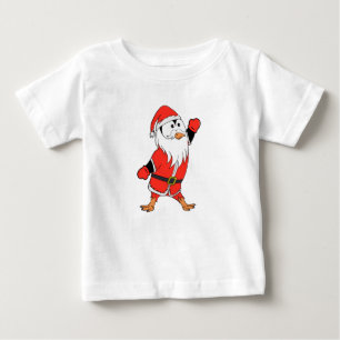 T-shirt Pour Bébé Père Noël Penguin Prêt pour Noël