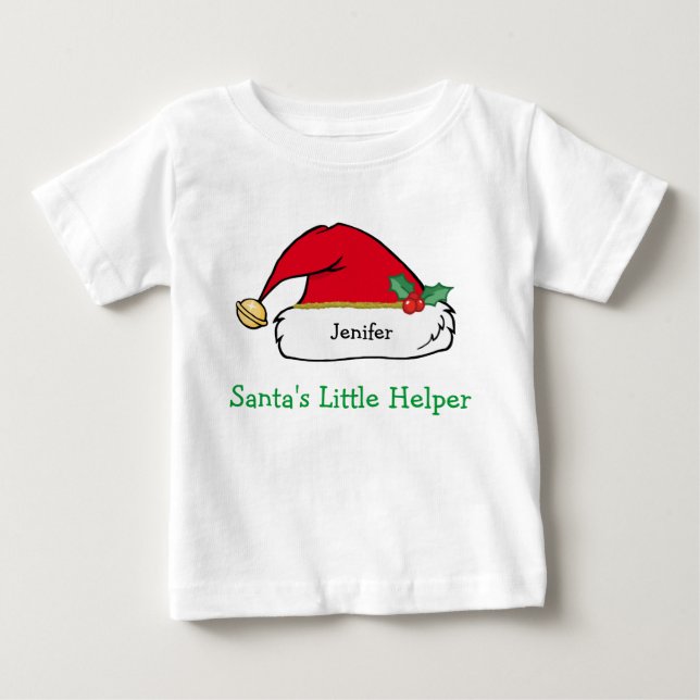T-shirt Pour Bébé Père Noël Petits enfants d'assistance (Devant)
