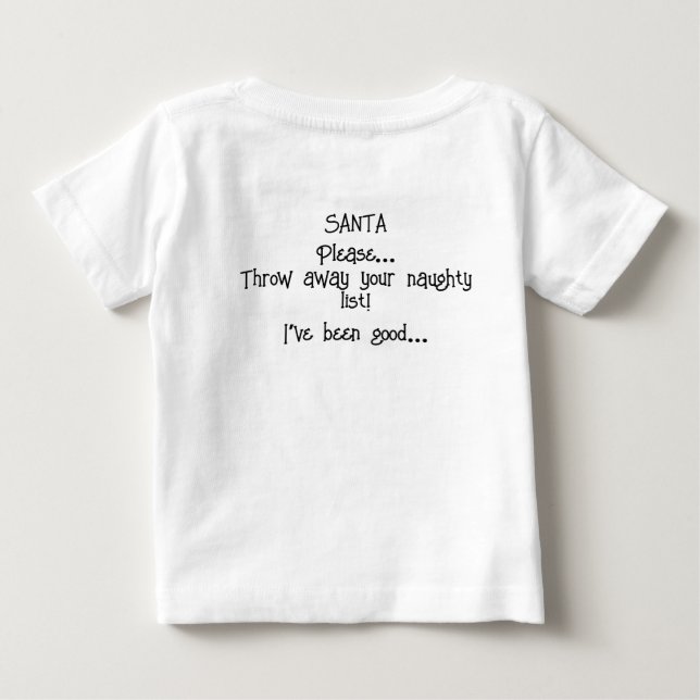 T-shirt Pour Bébé Père Noël Vous A Vu Les Enfants Tee (Dos)