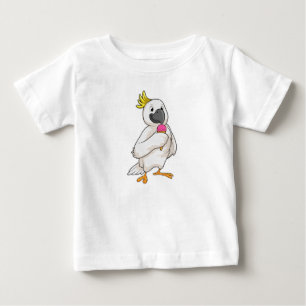 T-shirt Pour Bébé Perroquet avec crème glacée gaufre