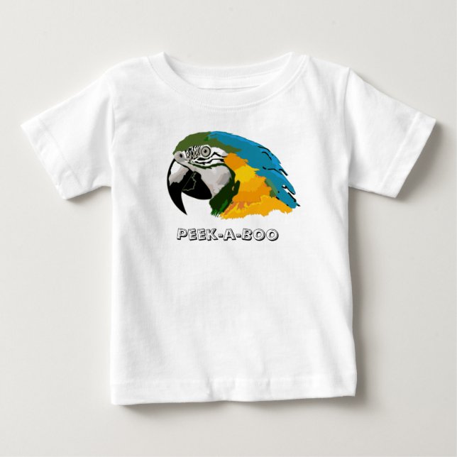 T-shirt Pour Bébé Perroquet Cache-Cache  (Devant)
