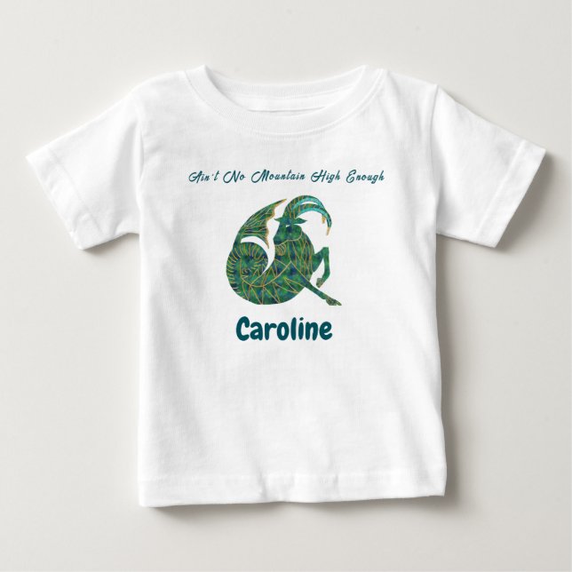 T-shirt Pour Bébé Personalized Capricorn Zodiac Impressionist Toddle (Devant)