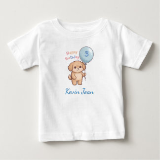 T-shirt Pour Bébé Personalized Kids Birthday T-Shirt, Custom Name