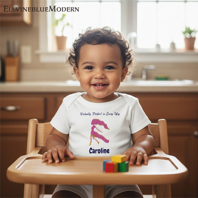 T-shirt Pour Bébé Personalized Virgo “Virtually Perfect” Toddler Art (Créateur téléchargé)