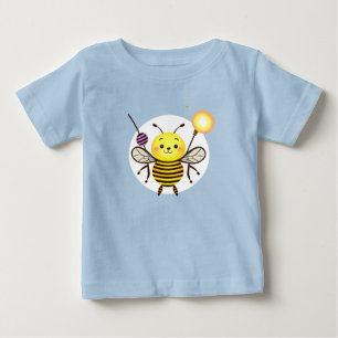 T-shirt Pour Bébé Personnage de abeille de dessin animé souriant