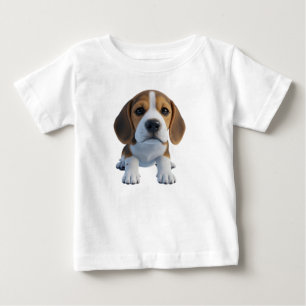 T-shirt Pour Bébé Personnage de chiot Beagle 3D mignon