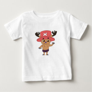 T-shirt Pour Bébé Personnage de renne mignon d'anime avec un médicam