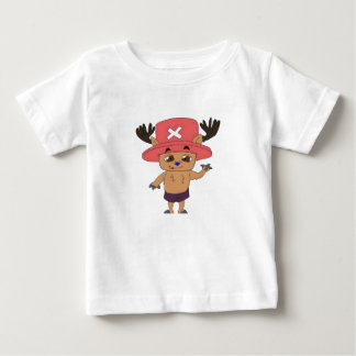 T-shirt Pour Bébé Personnage de renne mignon d'anime avec un médicam