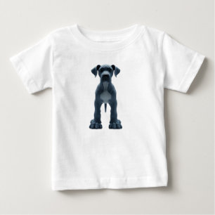 T-shirt Pour Bébé Personnage stylisé de Grand Danois bleu en 3D