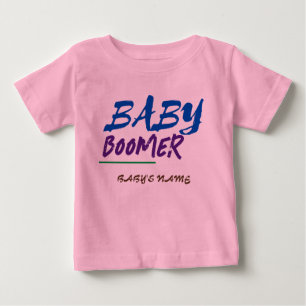 T-shirt Pour Bébé Personnalisable Baby Boomer Nom Design Grand