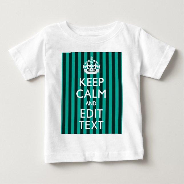 T-shirt Pour Bébé Personnalisable Conserver Le Calme De Votre Texte  (Devant)