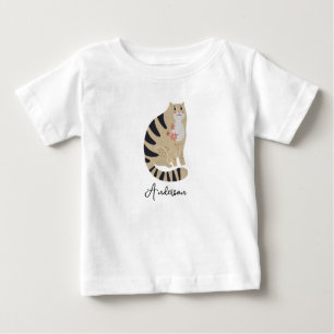 T-shirt Pour Bébé Personnalisable drôle mignon Chat souriant Bib béb