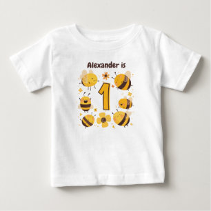 T-shirt Pour Bébé Personnalisé Abeille Thème 1er anniversaire