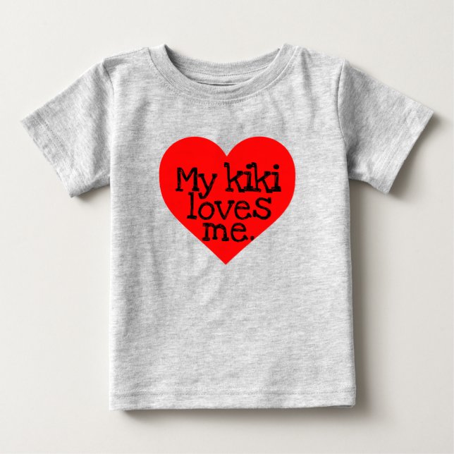 T-shirt Pour Bébé personnalisé aimez-moi chemise (Devant)