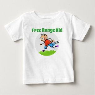 T-shirt Pour Bébé Personnalisé couleur "Free Range Kid"