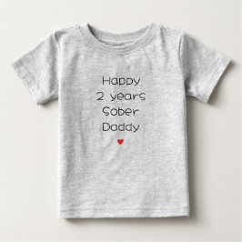 T-shirt Pour Bébé Personnalisé Happy 2 ans Sober Daddy Support, Mini