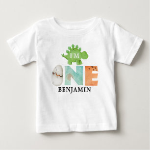 T-shirt Pour Bébé Personnalisé Je suis UN Dinosaure premier anniver