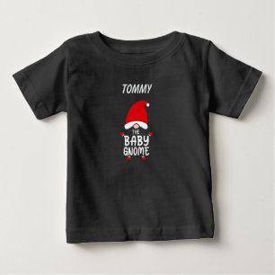 T-shirt Pour Bébé Personnalisé Matching Famille drôle Gnome de Noël