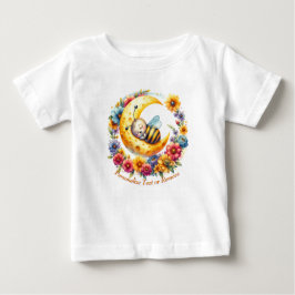 T-shirt Pour Bébé Personnalisé mignon bébé bumble abeille dormant su