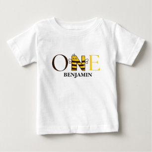 T-shirt Pour Bébé Personnalisé One Bee 1er Anniversaire