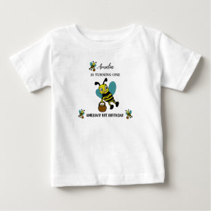 T-shirt Pour Bébé Personnalisé thème de l'abeille 1er fête d'anniver