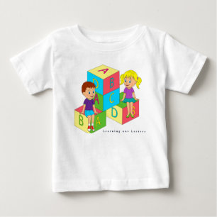 T-shirt Pour Bébé Personnaliser Apprendre nos lettres Bloc alphabéti