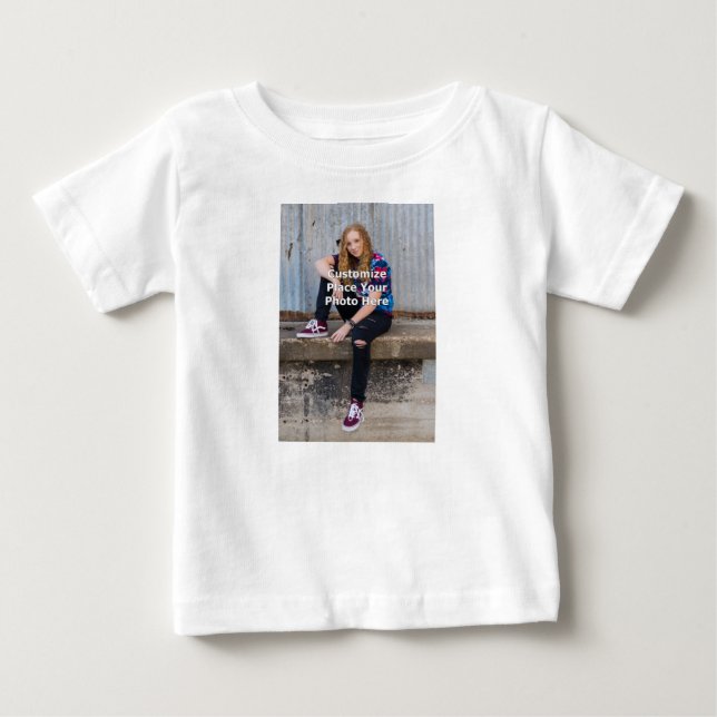 T-shirt Pour Bébé Personnaliser Avec Votre Photo (Devant)