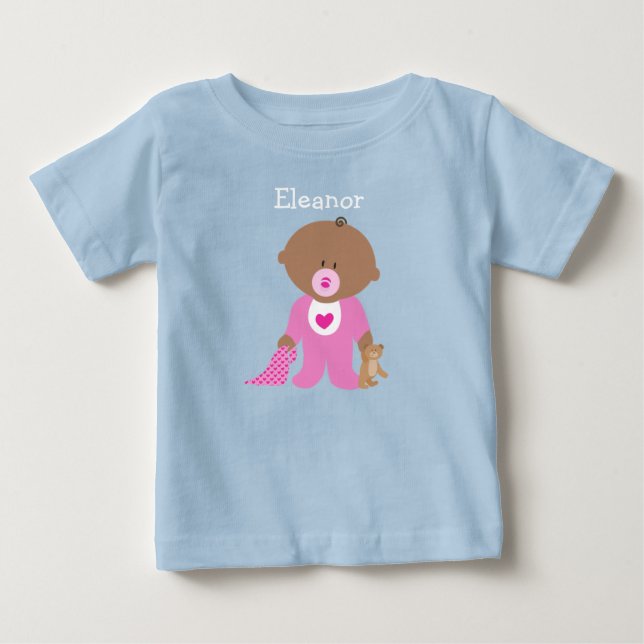 T-shirt Pour Bébé Personnaliser ce bébé rose un morceau Tee (Devant)