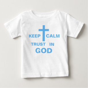 T-shirt Pour Bébé Personnaliser Gardez le calme Chemises chrétiennes