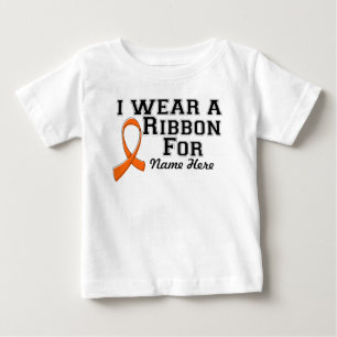 T-shirt Pour Bébé Personnaliser je porte un ruban orange
