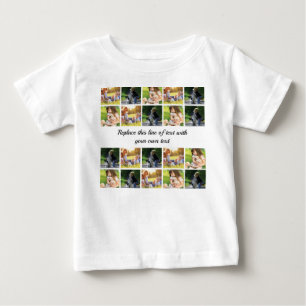 T-shirt Pour Bébé Personnaliser le collage photo et le texte