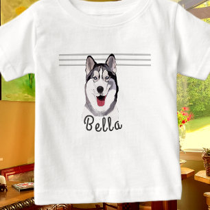 T-shirt Pour Bébé Personnaliser le message Siberian Husky Baby