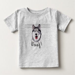 T-shirt Pour Bébé Personnaliser le message Siberian Husky Baby Bib T