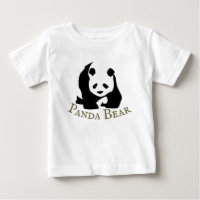 Personnaliser noir blanc Panda ours bébé T-shirt