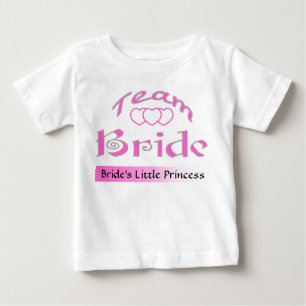 T-SHIRT POUR BÉBÉ PERSONNALISEZ LA JEUNE MARIÉE D'ÉQUIPE
