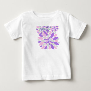 T-shirt Pour Bébé Pétales Magiques Fleurs violettes