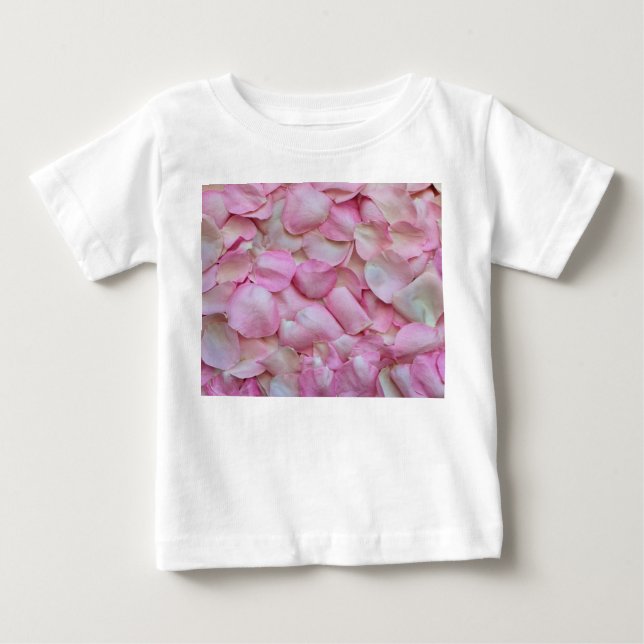 T-shirt Pour Bébé Pétales roses (Devant)