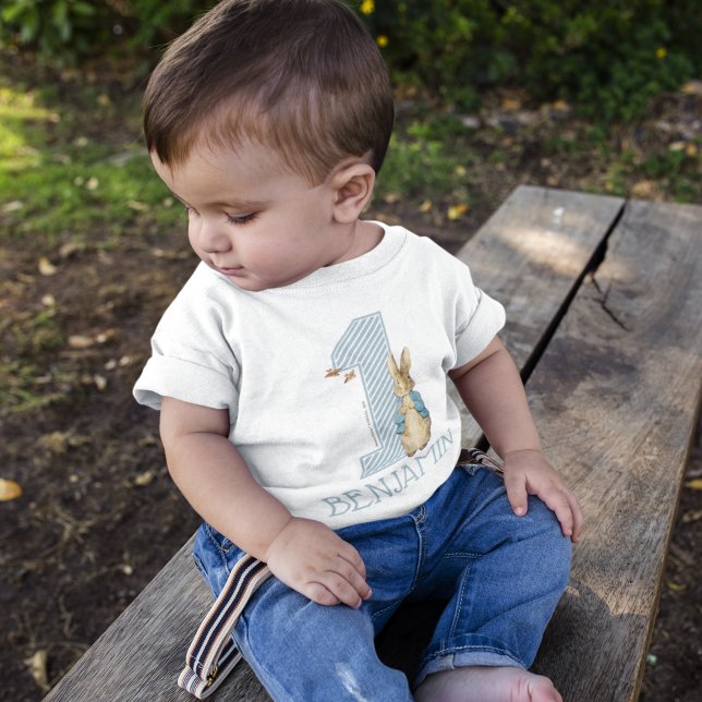 T-shirt Pour Bébé Peter Rabbit | Premier anniversaire du garçon avec (Créateur téléchargé)