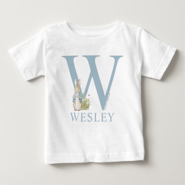 T-shirt Pour Bébé Peter Rabbit | W est pour (Devant)