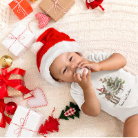 petit âne mignon et arbre de noël, personnalisable