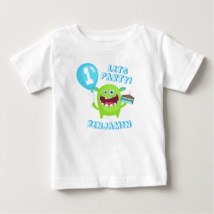 T-shirt Pour Bébé Petit anniversaire de monstre