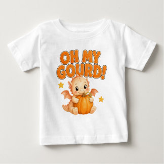 T-shirt Pour Bébé Petit bébé dragon citrouille Halloween mignon bébé
