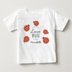 T-shirt Pour Bébé Petit Bug Amour Ladybug Rouge Anniversaire