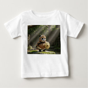 T-shirt Pour Bébé Petit Chevalier Panda en Armure de Bois