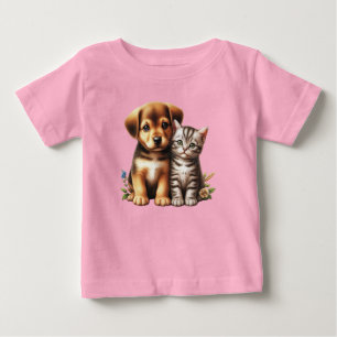 T-shirt Pour Bébé Petit chiot/chaton