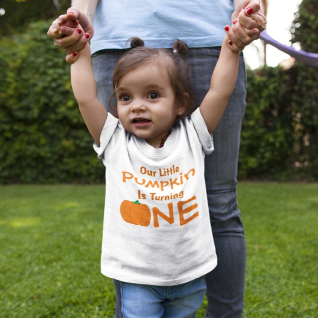 T-shirt Pour Bébé Petit Citrouille 1er anniversaire (Créateur téléchargé)