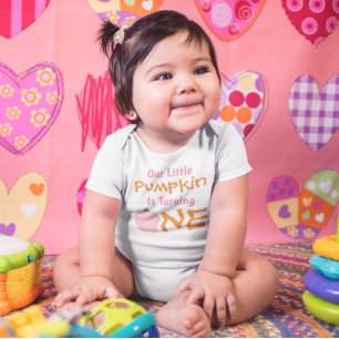 T-shirt Pour Bébé Petit Citrouille 1er anniversaire T-shirt bébé