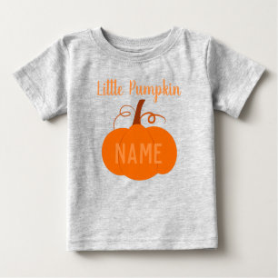 T-shirt Pour Bébé "Petit Citrouille" Nom de bébé Automne