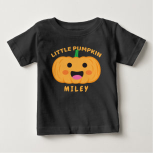 T-shirt Pour Bébé Petit Citrouille personnalisé Halloween Thanksgiv