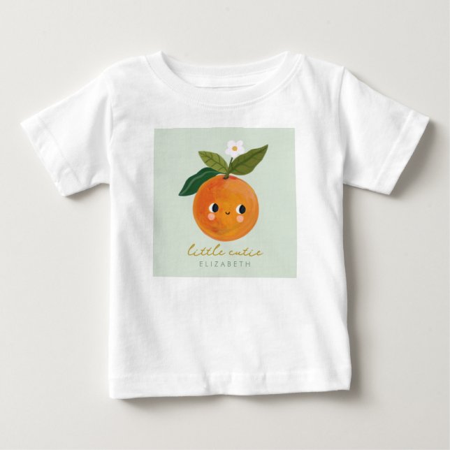 T-shirt Pour Bébé Petit Cutie Orange Baby (Devant)
